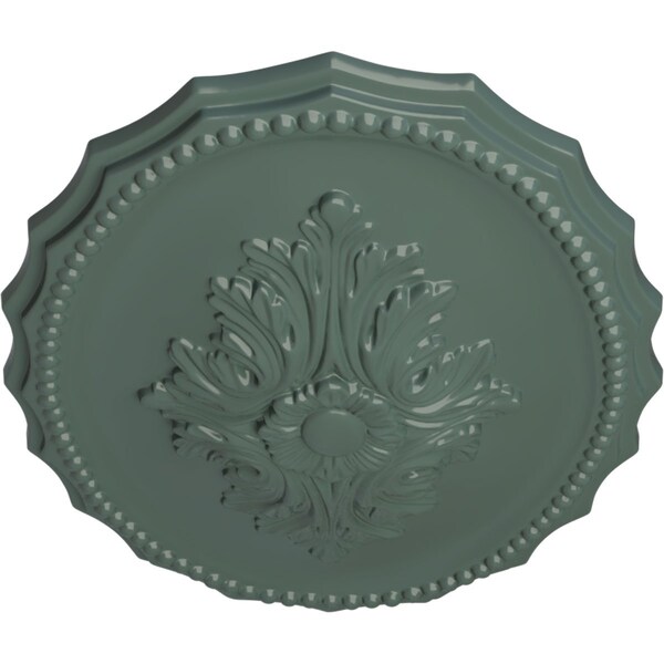 Oxford Ceiling Medallion, Hand-Painted Cloud Burst, 16 7/8W X 11 3/4H X 1 1/2P